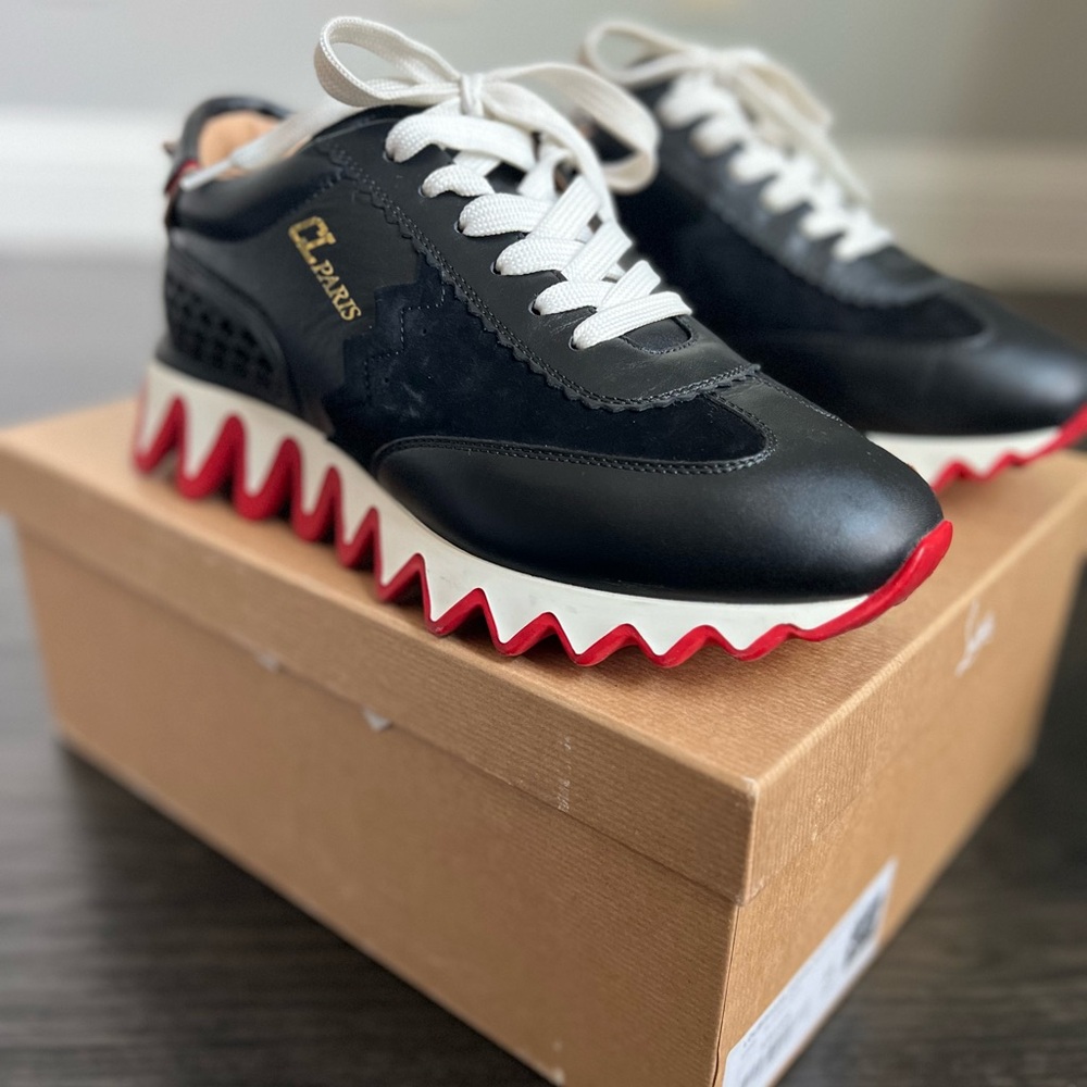 Loubishark Donna Red Sole Runner Sneaker Size 39